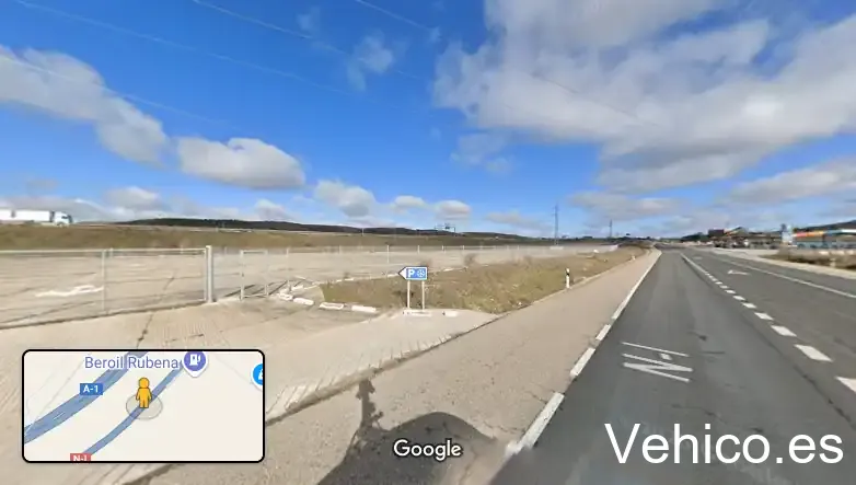 Aparcamiento de emergencia Vialidad Invernal N-1 Rubena. Burgos