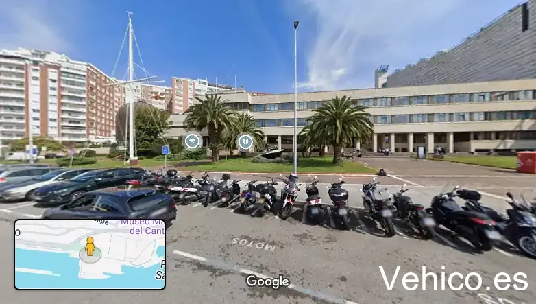 Zona de aparcamiento reservada para motos