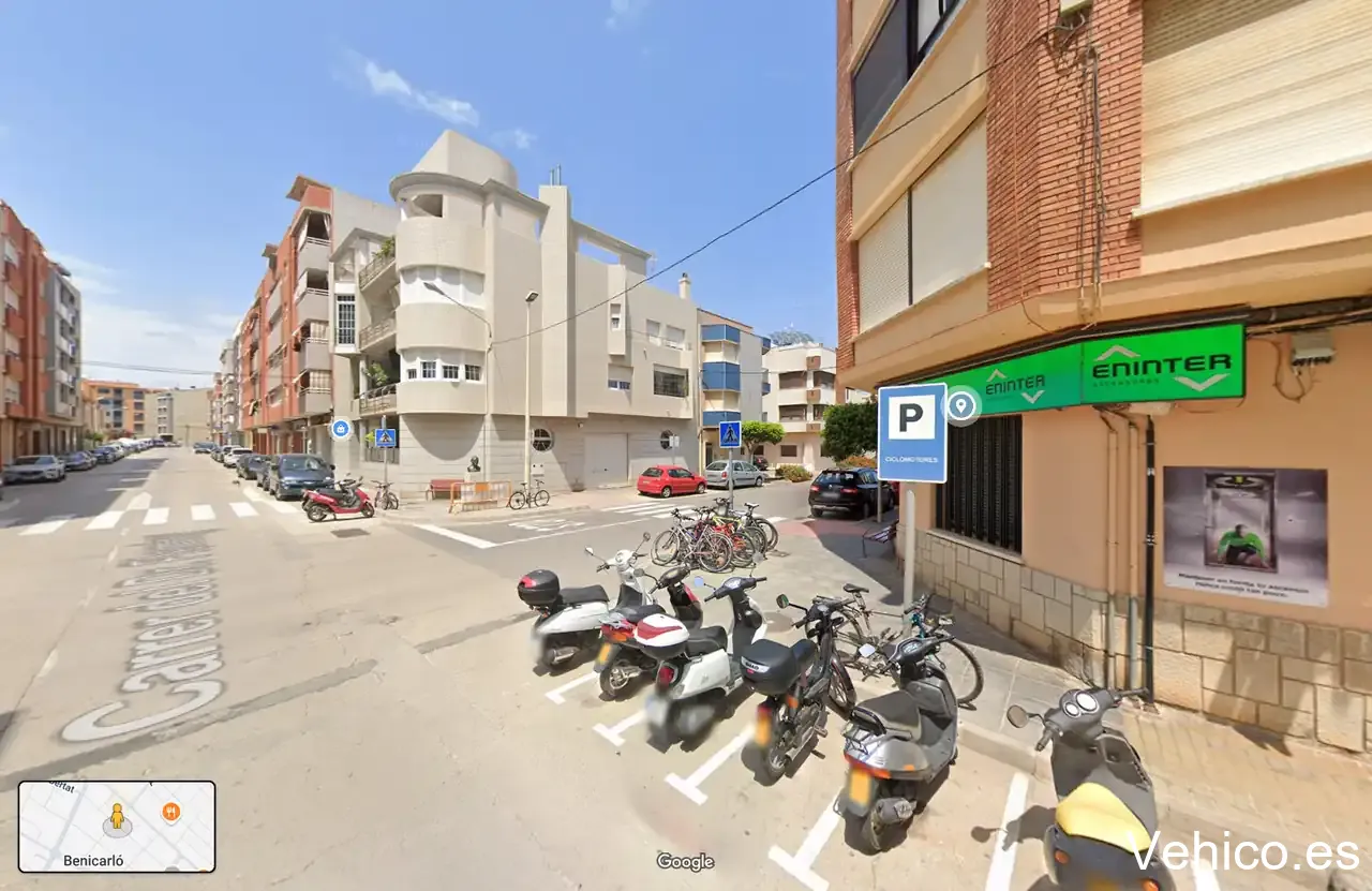 Zona de aparcamiento reservada para motos