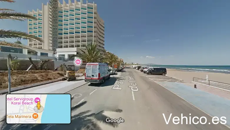 Aparcamiento de movilidad reducida playa