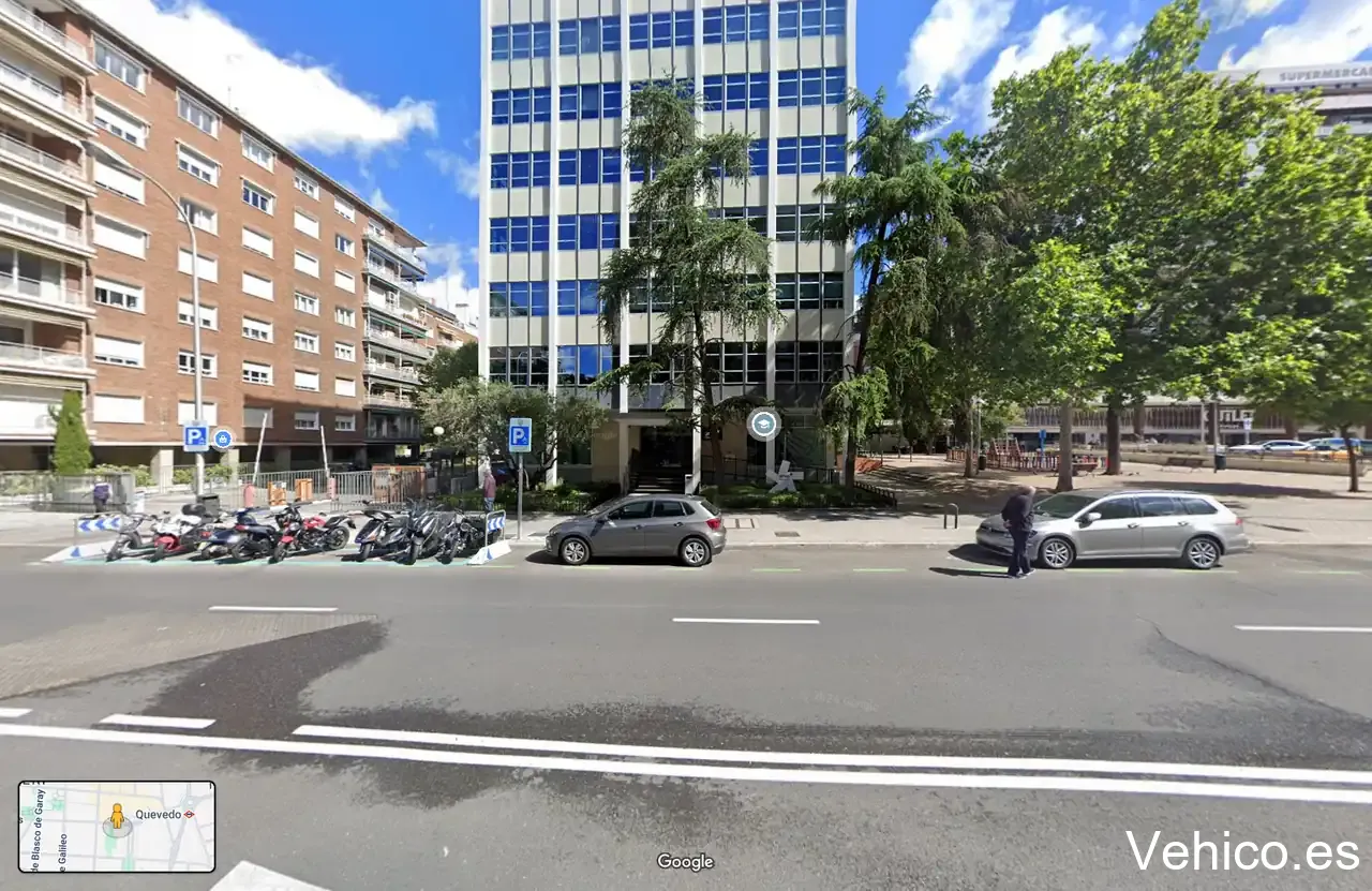 Zona de aparcamiento reservada para motos