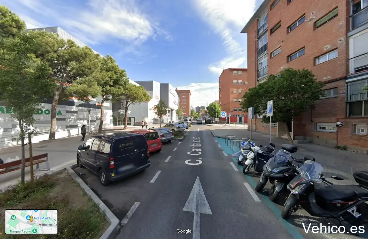Zona de aparcamiento reservada para motos