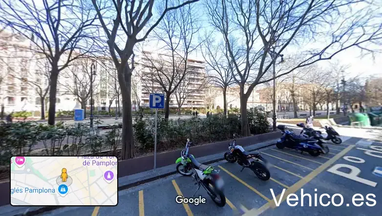 Zona de aparcamiento reservada para motos
