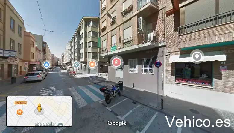Zona de aparcamiento reservada para motos