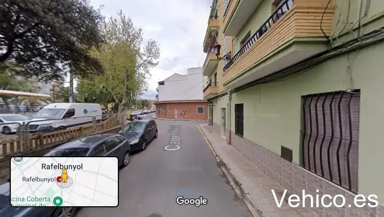 aparcamiento de parada de tren, rafelbunyol
