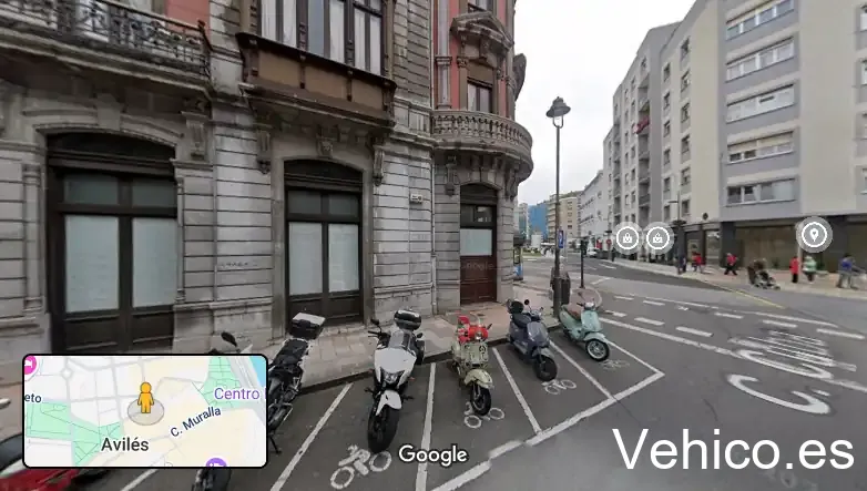 Zona de aparcamiento reservada para motos