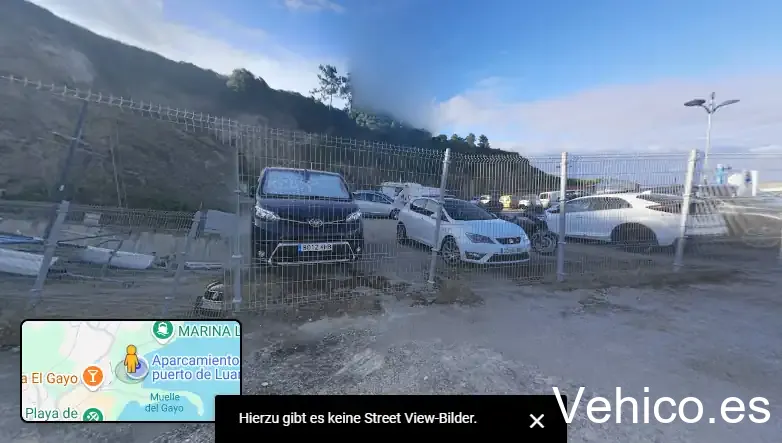 Parking lot in Luanco Harbour