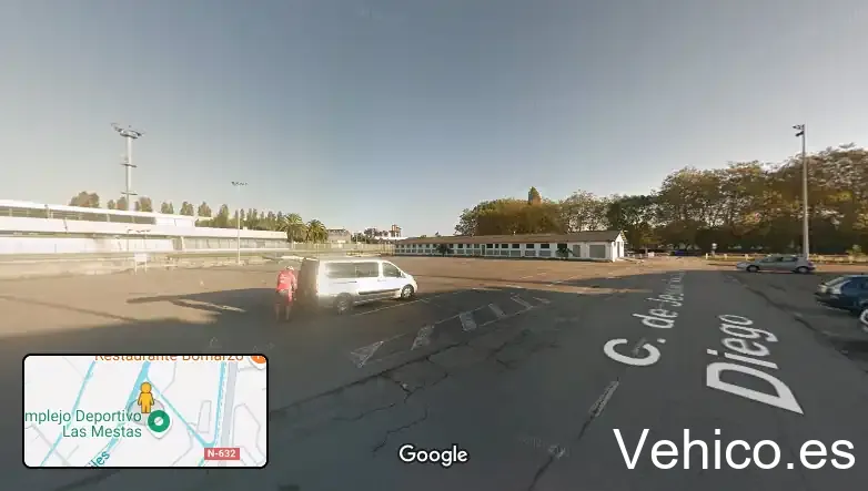 Aparcamiento sur Complejo deportivo Las Mestas