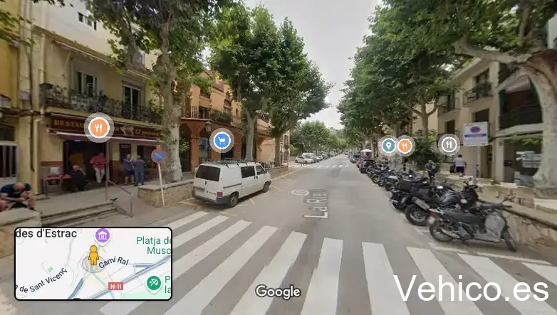 Zona de aparcamiento reservada para motos