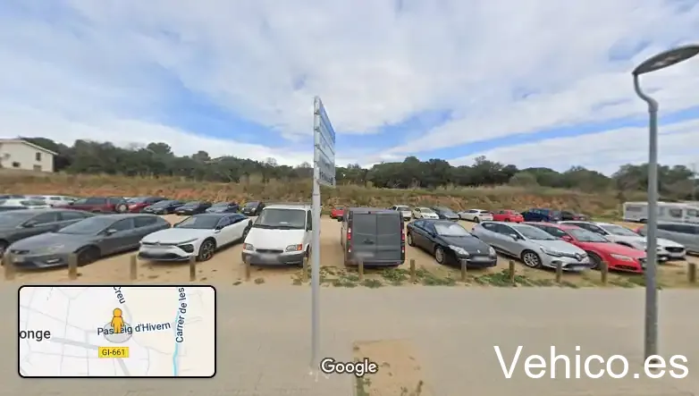 Car Park On Sandy Area
