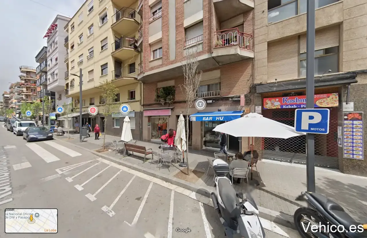 Zona d'aparcament reservada per a motos