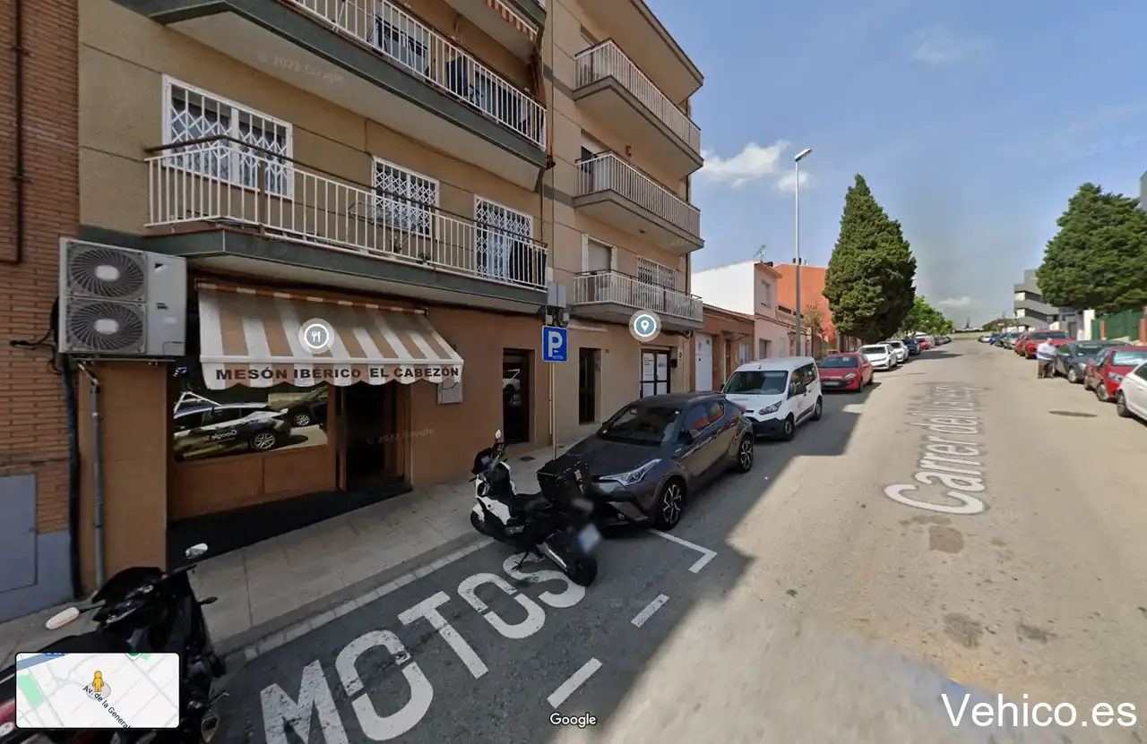 Zona de aparcamiento reservada para motos