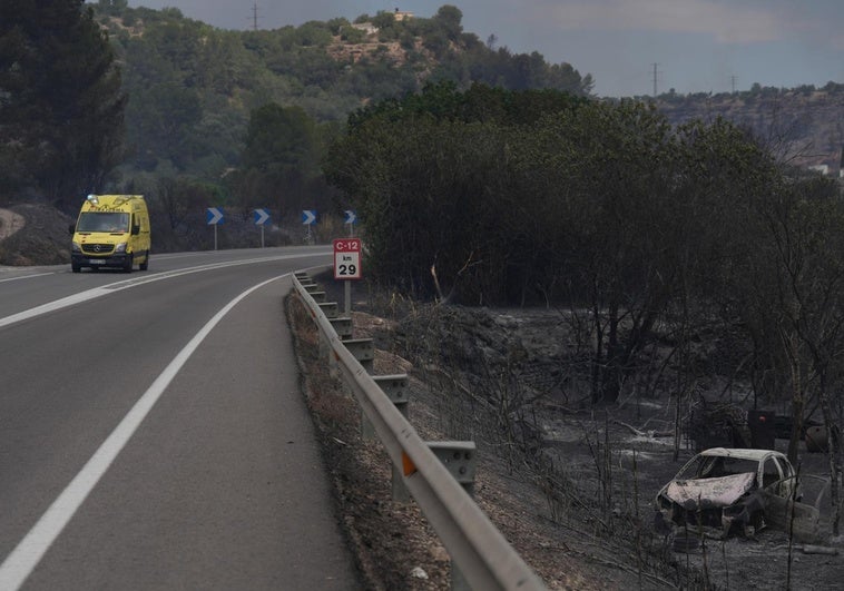 "Bomberos Luchan por Proteger Els Ports del Incendio en Tarragona"