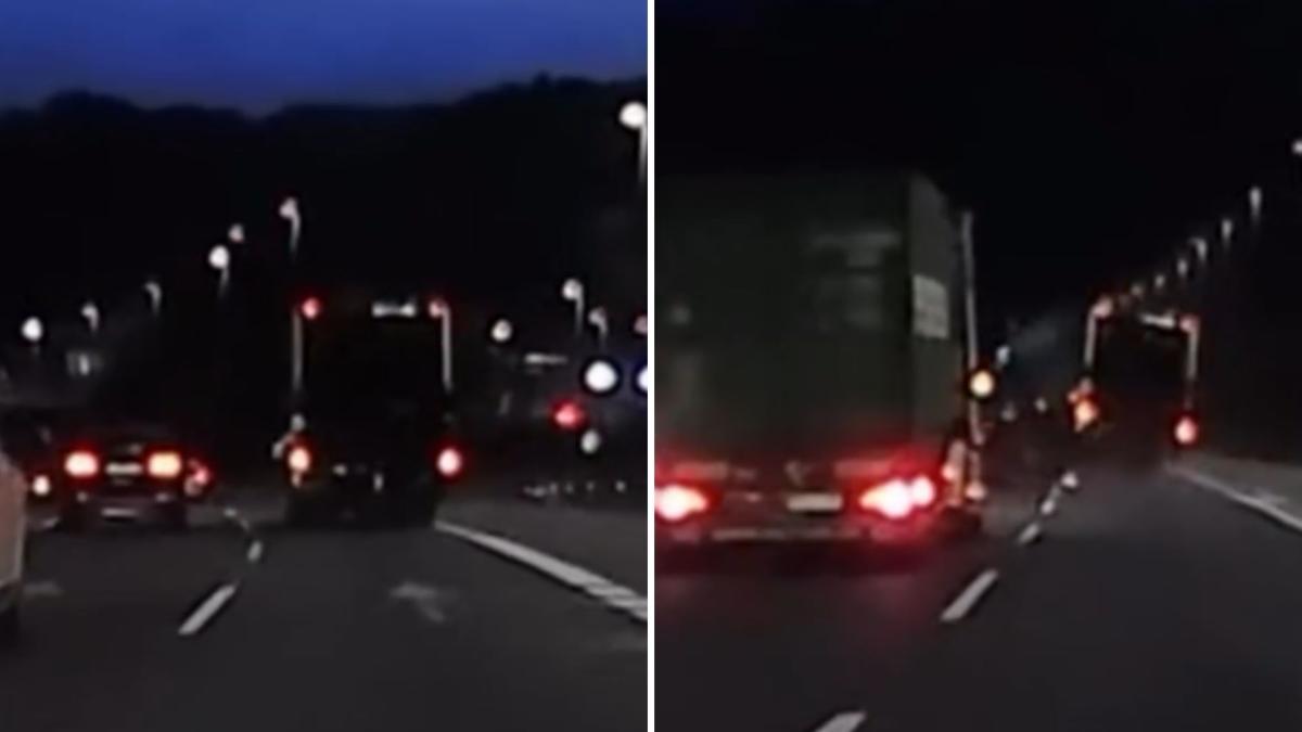 Impactante maniobra de camión en autopista hacia Bilbao: ¡Peligro!