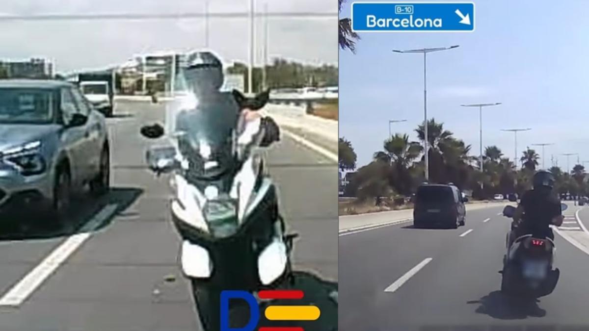 Impactante: Motorista temerario desata furia en Barcelona